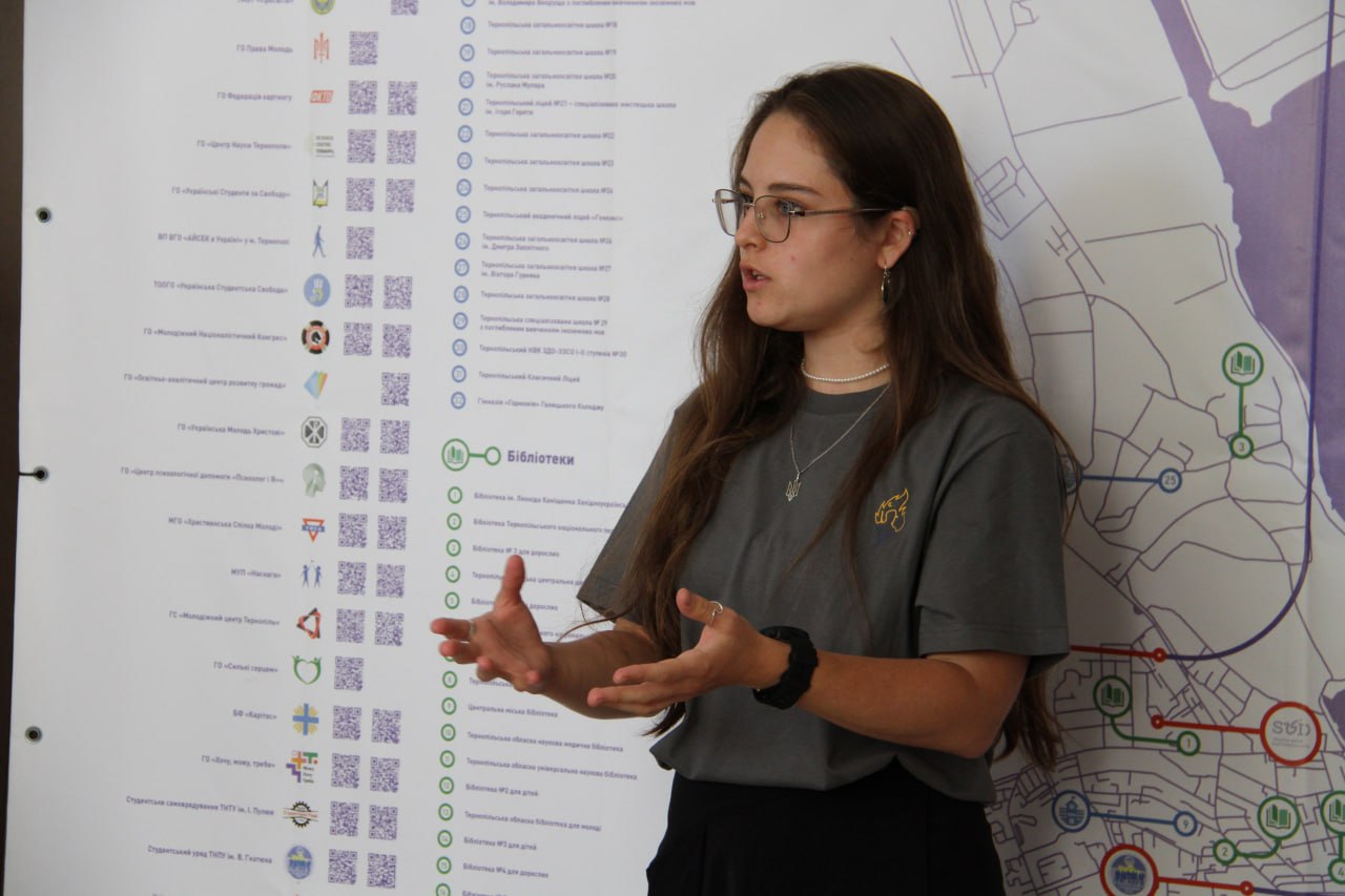 Oleksandra Sukhorukova, komunikatsiinytsia MNK-Ternopil, studentka fakultetu filolohii i zhurnalistyky